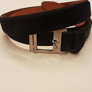 Tulliani Calf Skin Fur Italian Leather Belt